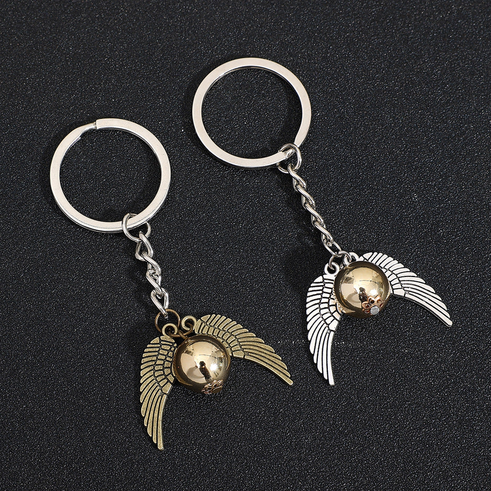 1pc Triangle And Round Alloy Keychain Set Men's Keychain Creative Small Gift