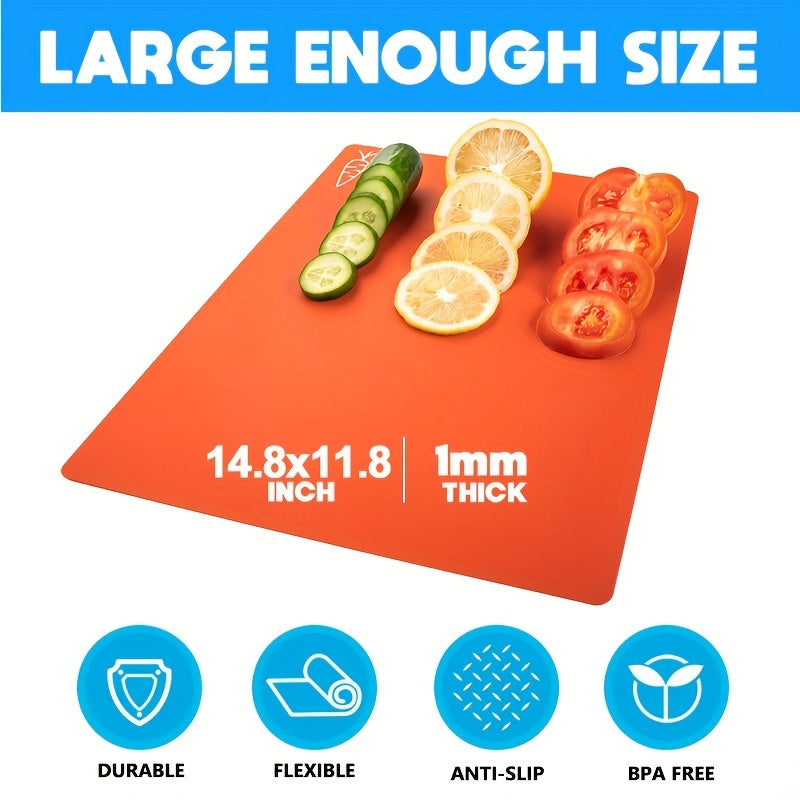 7pcs Flexible Cutting Board Chopping Board BPA Plastic Non-slip Cutting Mat
