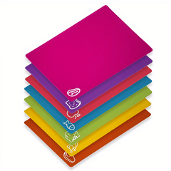 7pcs Flexible Cutting Board Chopping Board BPA Plastic Non-slip Cutting Mat