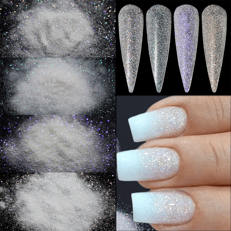 10g 0.1mm Extra Fine Nail Glitter Iridescent Sugar Sand Powder