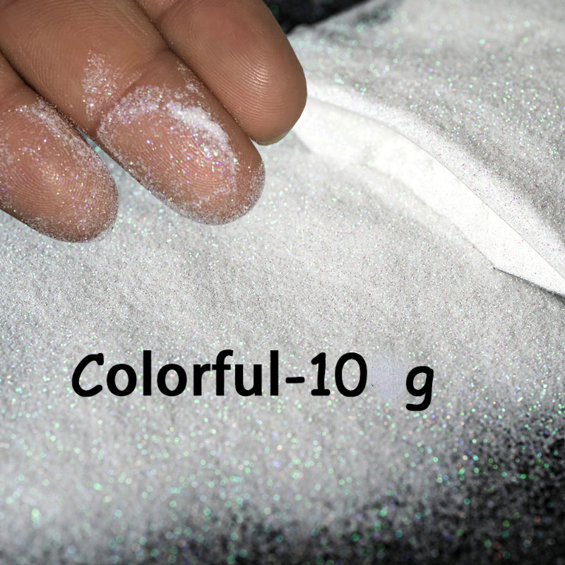 10g 0.1mm Extra Fine Nail Glitter Iridescent Sugar Sand Powder