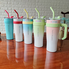 40oz Stainless Steel Double Wall Tumbler with Lid and Handle