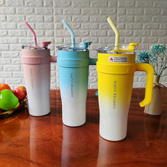 40oz Stainless Steel Double Wall Tumbler with Lid and Handle