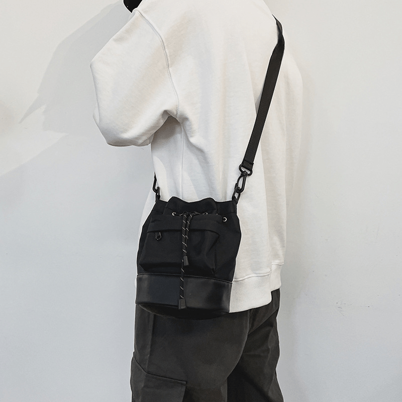Bucket Bag Drawstring Crossbody Bag Couple Shoulder Bag For Travel Work