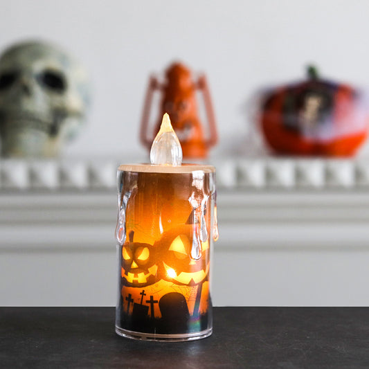 Halloween LED Decoration Candle Lights Ghost Props Crystal Night Lights