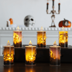 Halloween LED Decoration Candle Lights Ghost Props Crystal Night Lights