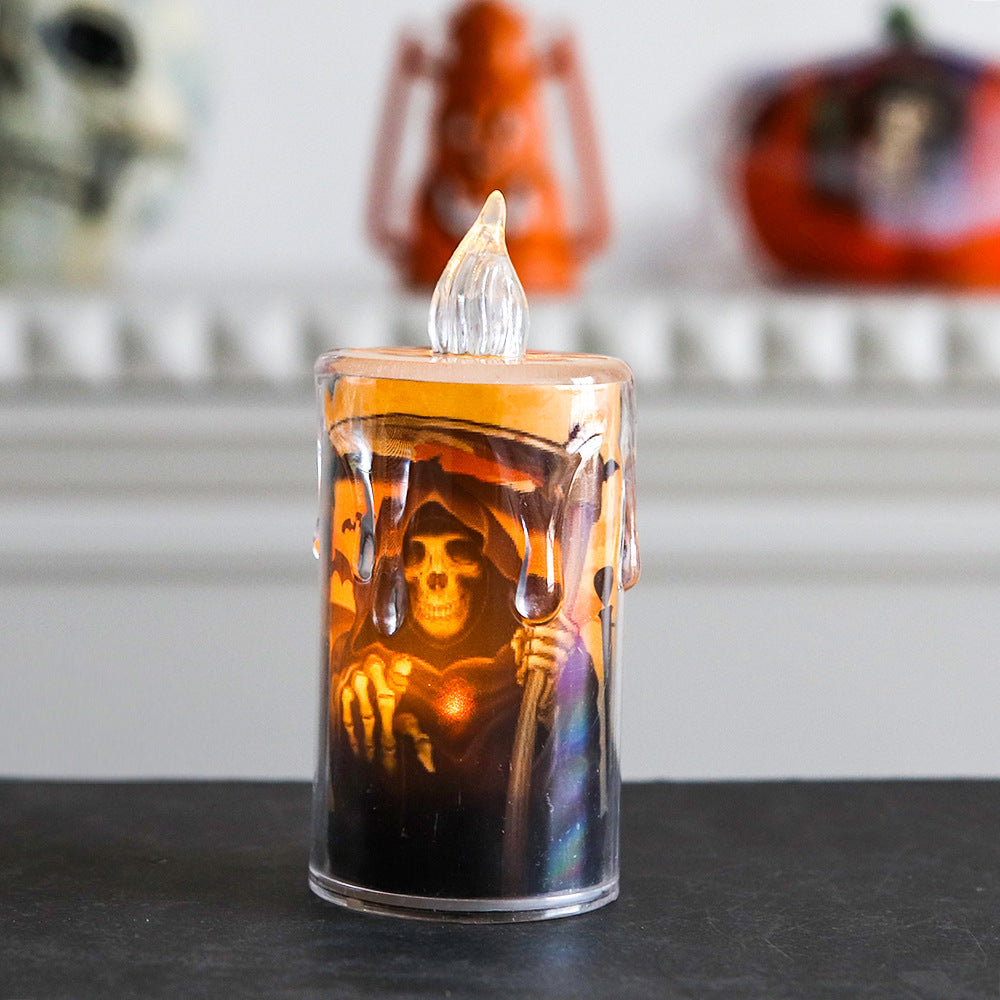 Halloween LED Decoration Candle Lights Ghost Props Crystal Night Lights