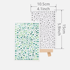 2 Sparkling Rhinestone Face Tattoo Stickers, Halloween Makeup and Face Jewels