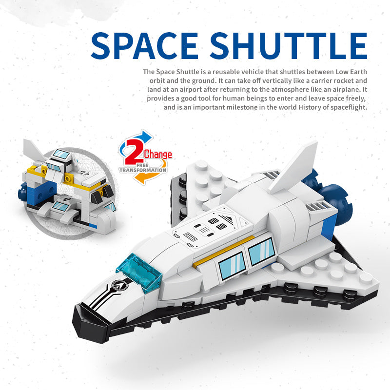 Building Blocks 2 Into 8 In 1 Rocket Launch Base Toy