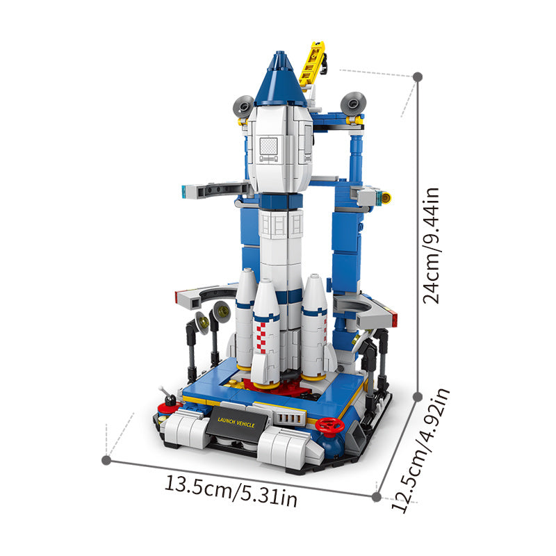 Building Blocks 2 Into 8 In 1 Rocket Launch Base Toy