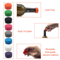 Silicone Bottle Stopper for Wine and Beer Bottle Cap Sealing