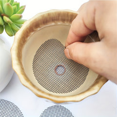 10pcs Flower Pot Hole Mesh Pad Round Drainage Screens Prevent Soil Loss