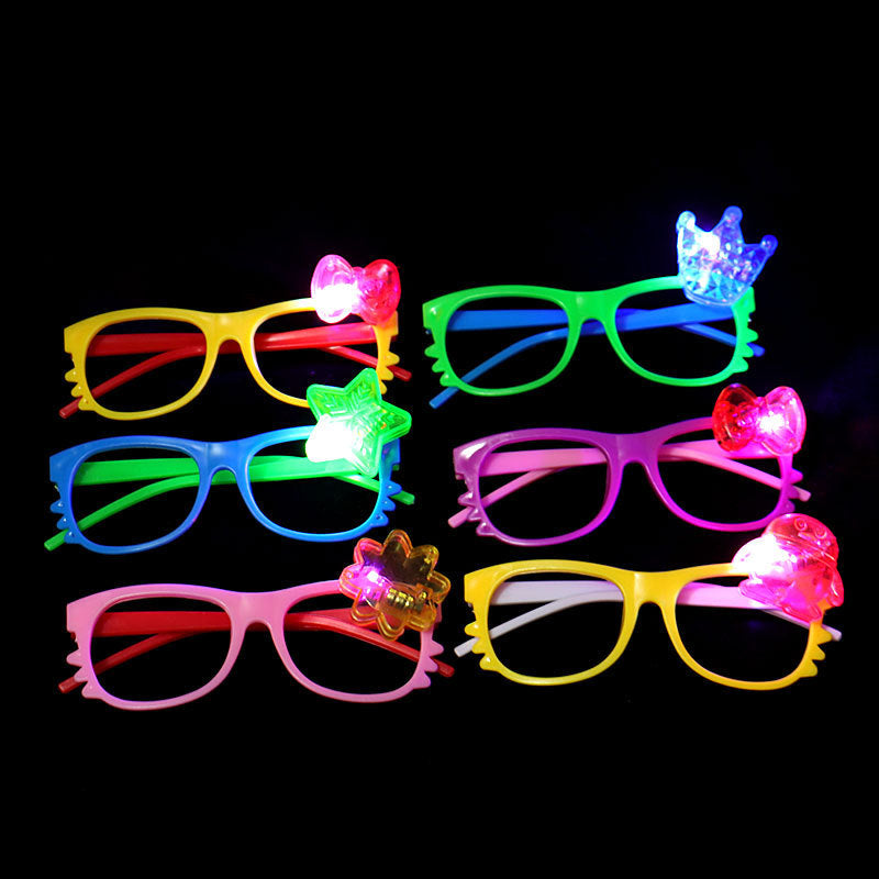 2pcs Kids Bowknot Glasses Frame Retro Party Supplies
