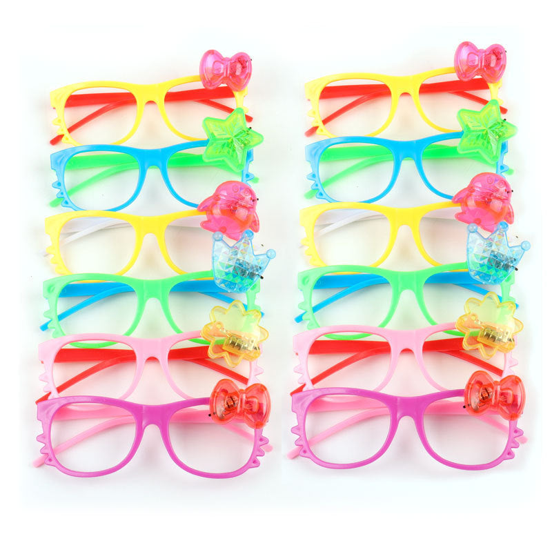 2pcs Kids Bowknot Glasses Frame Retro Party Supplies