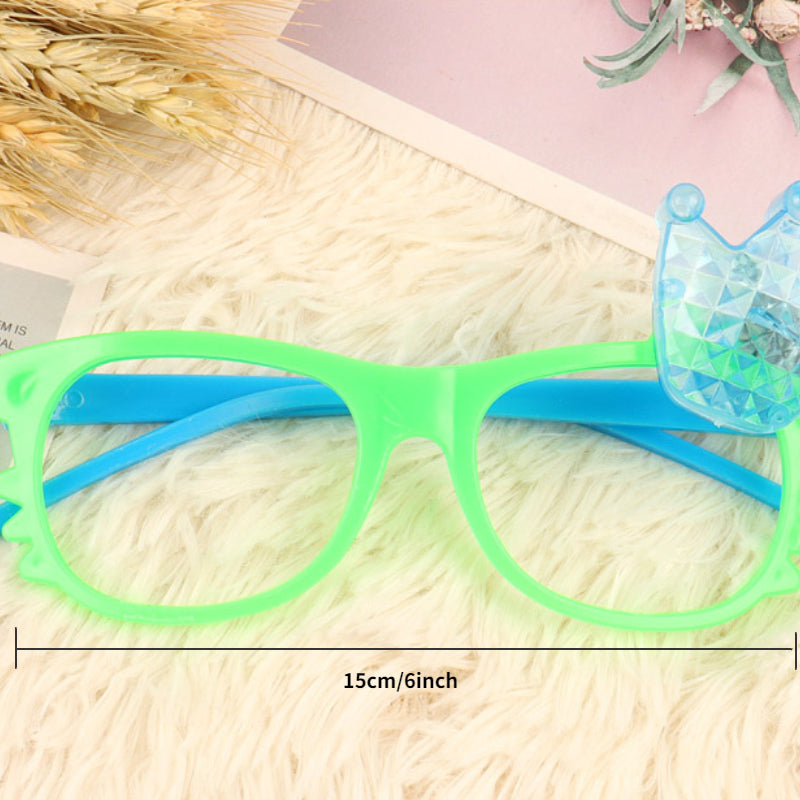 2pcs Kids Bowknot Glasses Frame Retro Party Supplies