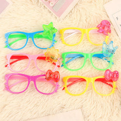 2pcs Kids Bowknot Glasses Frame Retro Party Supplies