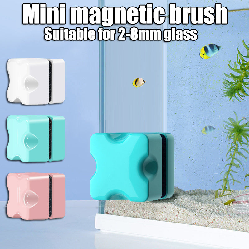 Mini Fish Glass Cleaner Aquarium Magnetic Brush Fish Tank Brush