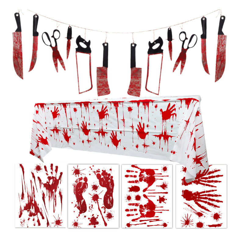 Halloween Haunted House Horror Blood Pull The Flag Hanging Ornaments