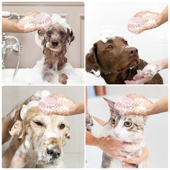 Pet Shampoo Brush Massage Comb for Dog & Cat Grooming