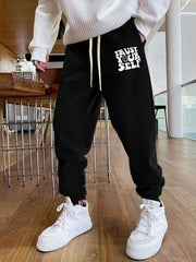 Trust Yourself Men's Letter Print Sweatpants