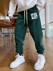 Trust Yourself Men's Letter Print Sweatpants