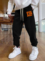 Trust Yourself Men's Letter Print Sweatpants