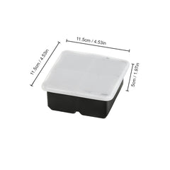Silicone Ice Cube Tray with Lid for Freezer Cocktails Whiskey Kitchen