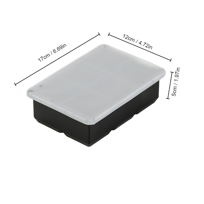 Silicone Ice Cube Tray with Lid for Freezer Cocktails Whiskey Kitchen