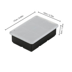 Silicone Ice Cube Tray with Lid for Freezer Cocktails Whiskey Kitchen