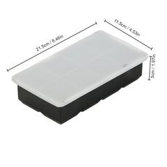 Silicone Ice Cube Tray with Lid for Freezer Cocktails Whiskey Kitchen