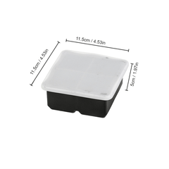 Silicone Ice Cube Tray with Lid for Freezer Cocktails Whiskey Kitchen