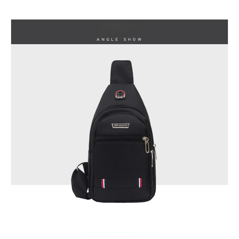 Men's Chest Bag With Earphone Hole Travel Shoulder Bag