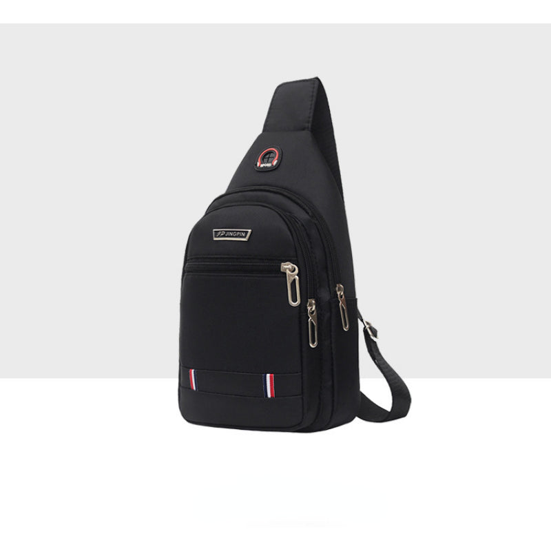 Men's Chest Bag With Earphone Hole Travel Shoulder Bag