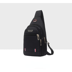 Men's Chest Bag With Earphone Hole Travel Shoulder Bag