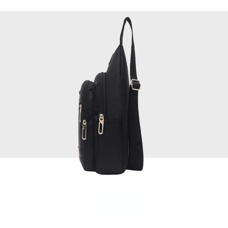 Men's Chest Bag With Earphone Hole Travel Shoulder Bag