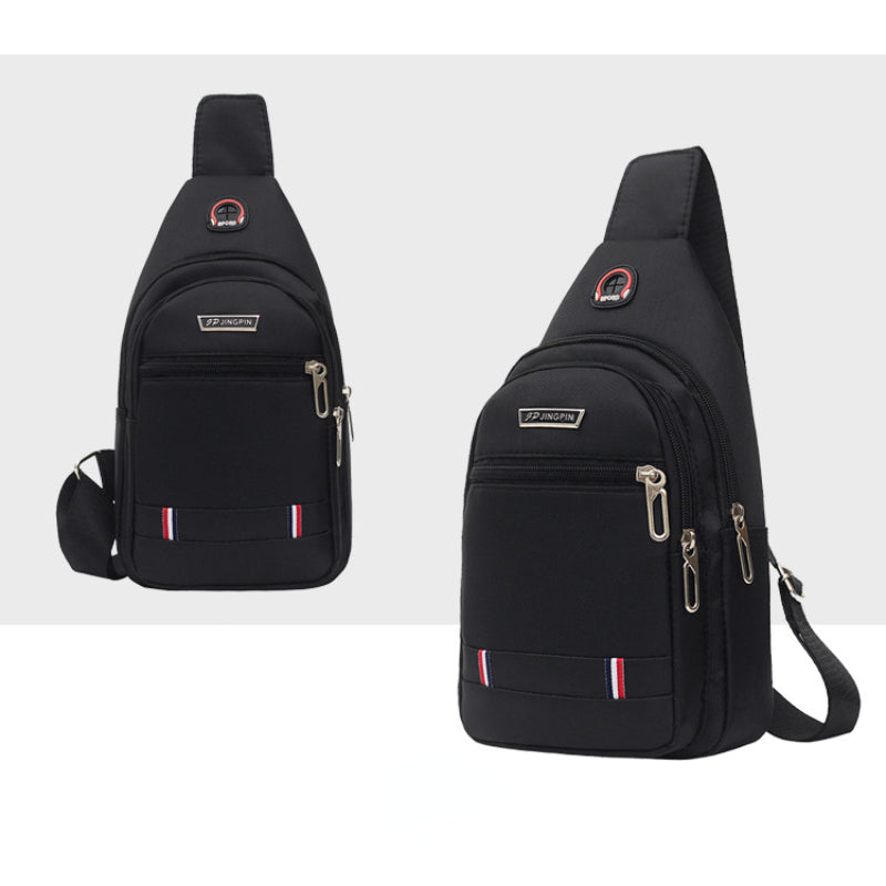 Men's Chest Bag With Earphone Hole Travel Shoulder Bag