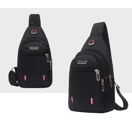 Men's Chest Bag With Earphone Hole Travel Shoulder Bag