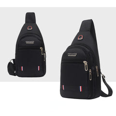 Men's Chest Bag With Earphone Hole Travel Shoulder Bag