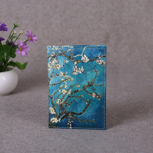 Printed Canvas Passport Cover PU Leather
