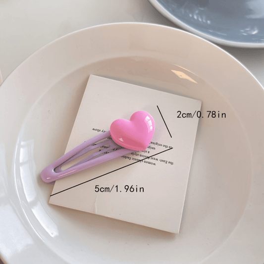 5pcs Sweet Heart Love Hair Clip for Girls