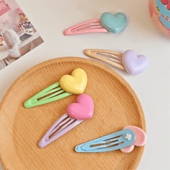 5pcs Sweet Heart Love Hair Clip for Girls