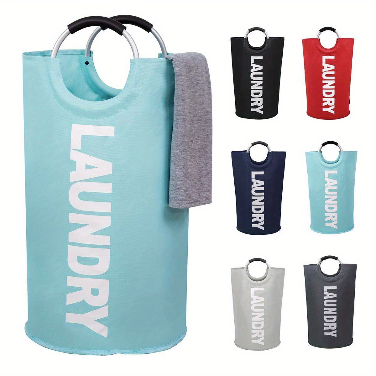 82L Laundry Basket Waterproof Laundry Hamper with Padded Handles