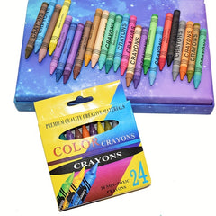 Student Painting & Doodling Washable Colored Crayons Set