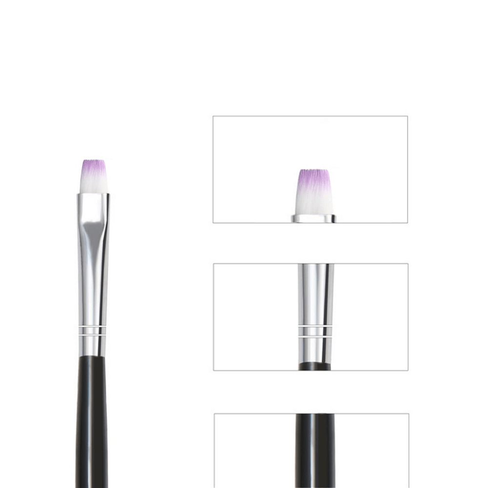 3PCS Nail Art Brush Set Drawing Pen Short Thick Lines Flat Head Phototherapy