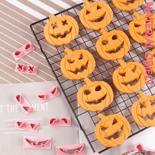 13pcs Halloween Pumpkin Cookie Cutters with Different Faces, Baking Tool