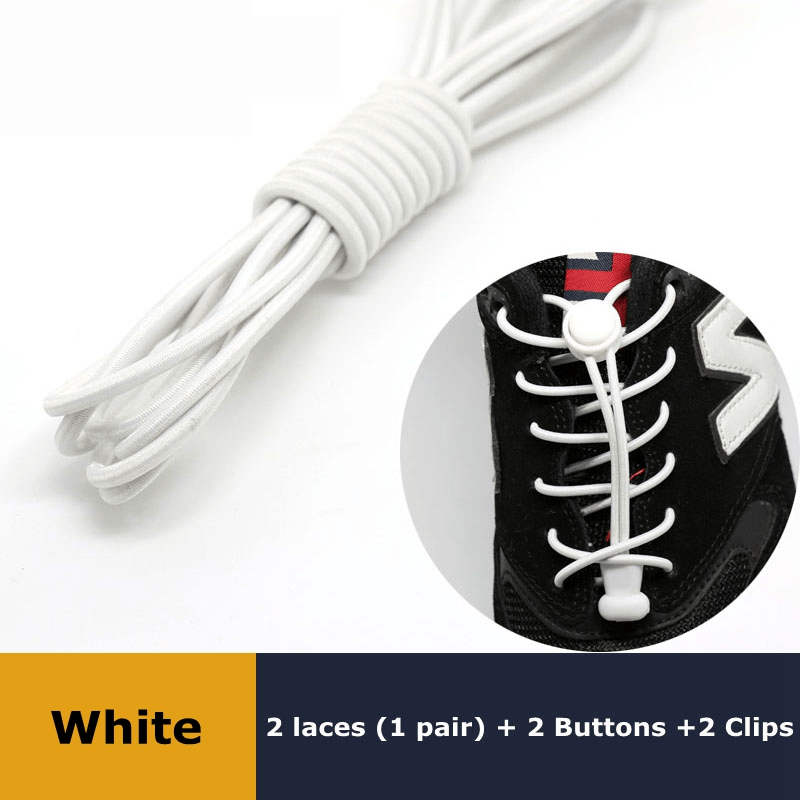 Elastic No Tie Shoelaces Lock Lazy Laces Quick Rubber Shoestrings