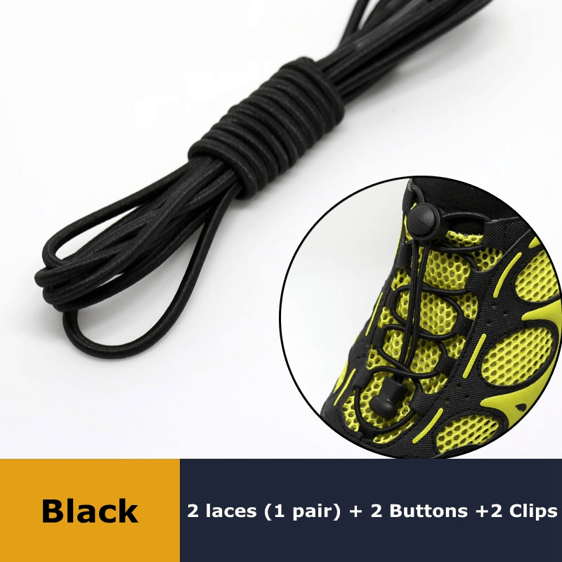 Elastic No Tie Shoelaces Lock Lazy Laces Quick Rubber Shoestrings
