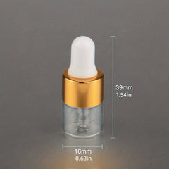 10pcs Mini Essential Oils Sample Dropper Bottles For Traveling Perfume Cosmetic
