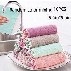Cleaning Towel Dishwashing Duster Cloth Scouring Pad Kitchen Supply