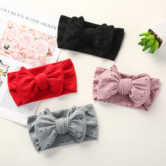 Baby Girls Bows Headband Newborn Turban Hairband Toddlers HeadWrap Accessory
